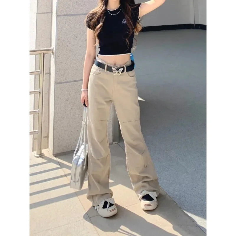 Cargo Pants Y2k Wide Leg Korean Trousers Summer High Waist Harajuku New Pantalones