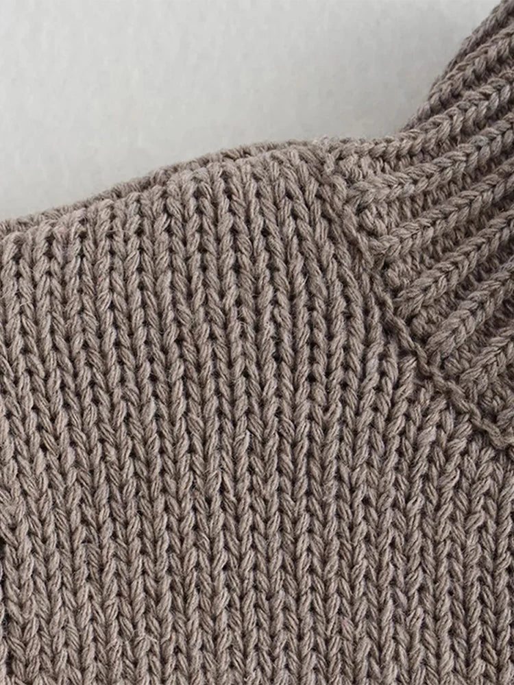 Knitted Sleeveless Tassel Sweater Turtleneck Pullover Sweaters Female Spring Design Street Tops