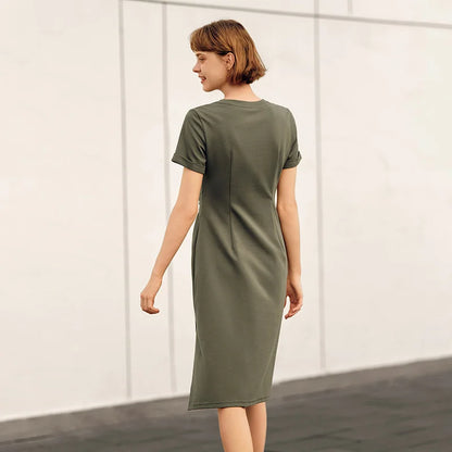 Dress Midi Dress Summer New Letter Print Split T-shirt Dress