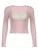 Japanese Kawaii Pink Slim Long Sleeve T-shirt Contrast Patchwork Square Collar Sweet Basic Spring Autumn Top Tees