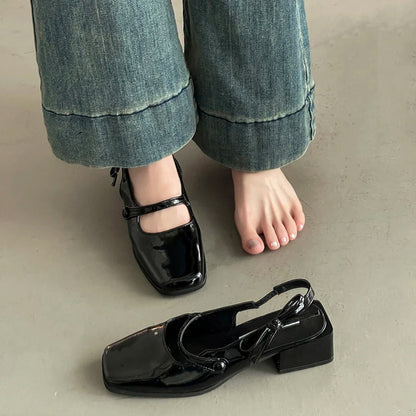 Summer Cover Toe Sandals Ankle Buckle Party Dress Singbacks Mules Shoes Zapatos De Mujer