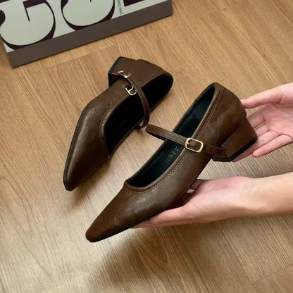 Slipon Flats Square Toe Slim Daily Shoes for Woman Autumn