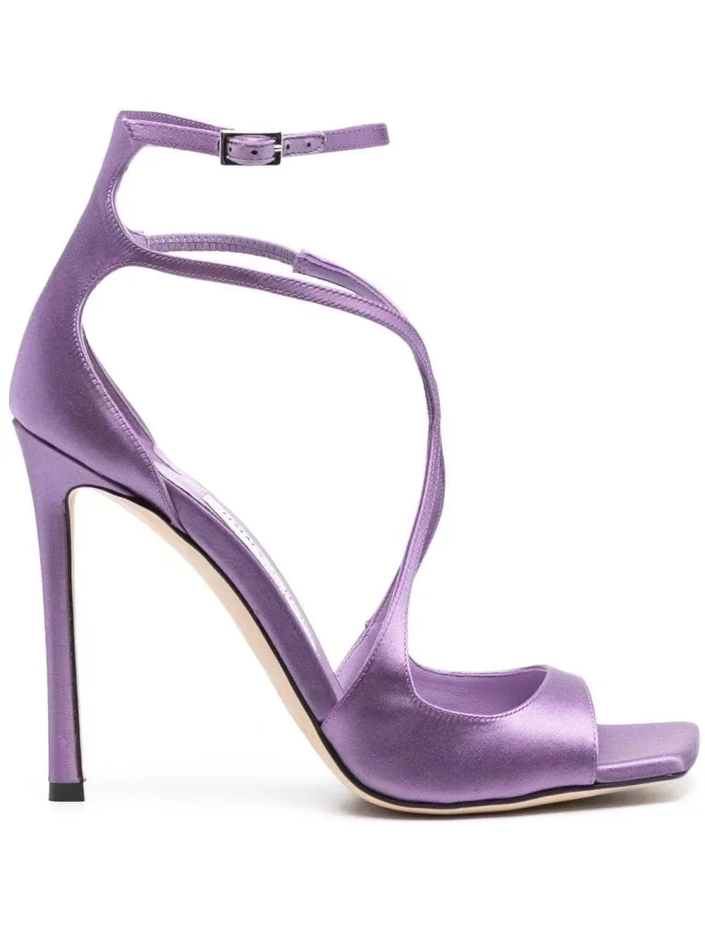 Highquality Hollow Slim High Heel Fish Mouth Sandals, Silk Buckle Strap Runway Shoes