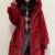 Winter Runaway Brand Long Faux Fur Coat Jacket Zip Hooded Thick Warm Fake Rabbit Fur Plush Overcoats
