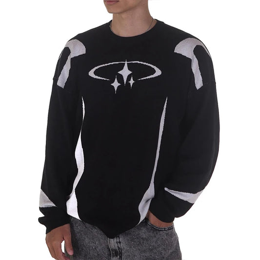 Temperament Commuter Style Pullover Sweater for ’s Autumn and Winter New Loose All-match Crew-neck Knitwear