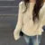 Knitted O-neck Sweaters Korean Loose Pullover Sweater With Thin Strip Female Autumn Street Base Knitwear