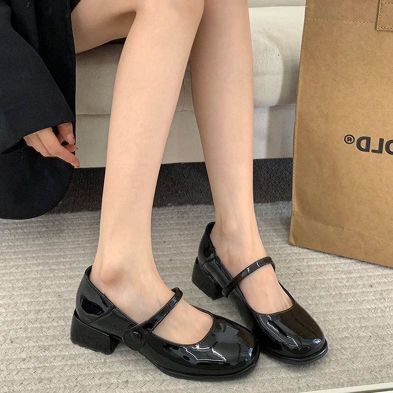 Shoes Woman Oxfords Allmatch British Style Female Footwear New Leather Preppy Dress Summer Retro Med Spring Mary Janes