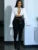 Concise Blouse T-shirts Autumn Long Sleeve Buttons Metal Connect Opened Lapel Tops Mujer Stretch Crop Tees