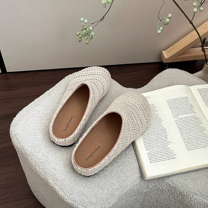 Summer Breathable Hollow Out Mules Slippers Slip on Singbacks Shoes Dress Slides