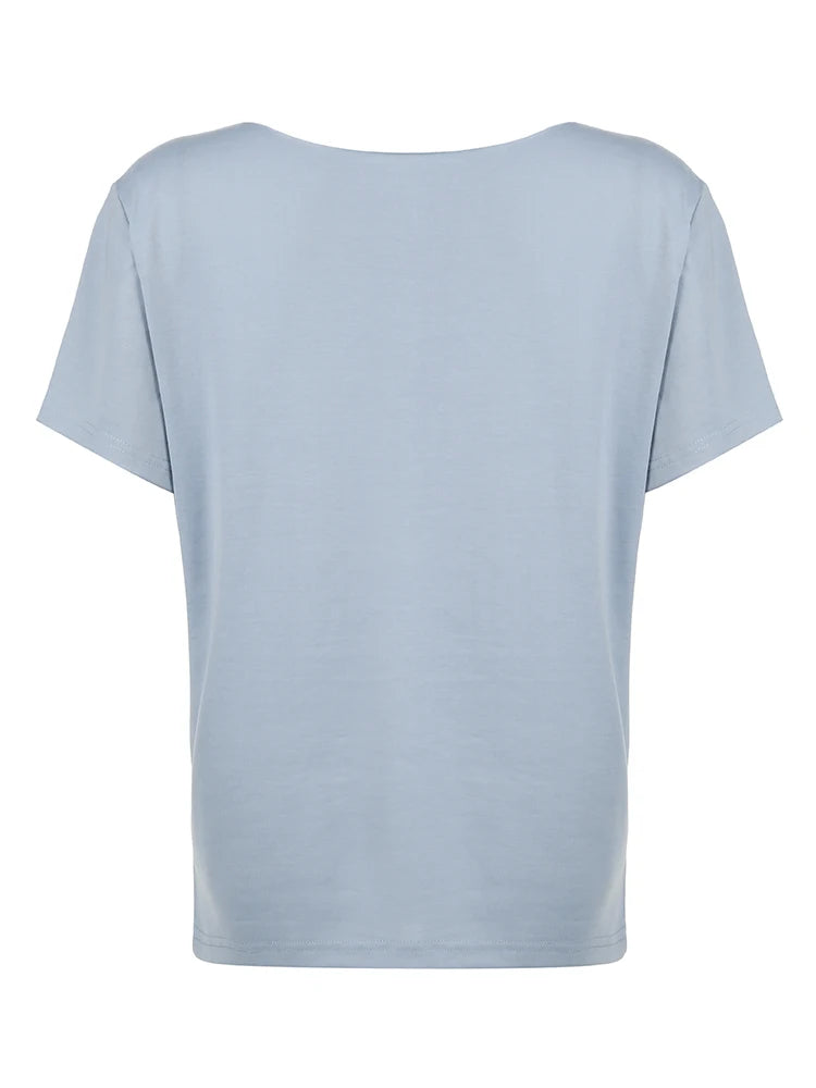 Figure Print Loose Boyfriend Long T-shirt O Neck Short Sleeve Summer Korean Top Tees Simple Lazy Homewear