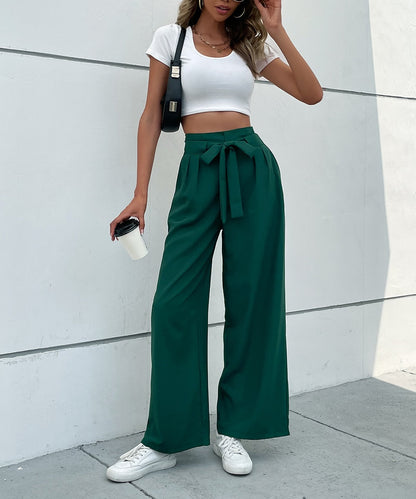 Pleat Front Belted Pants