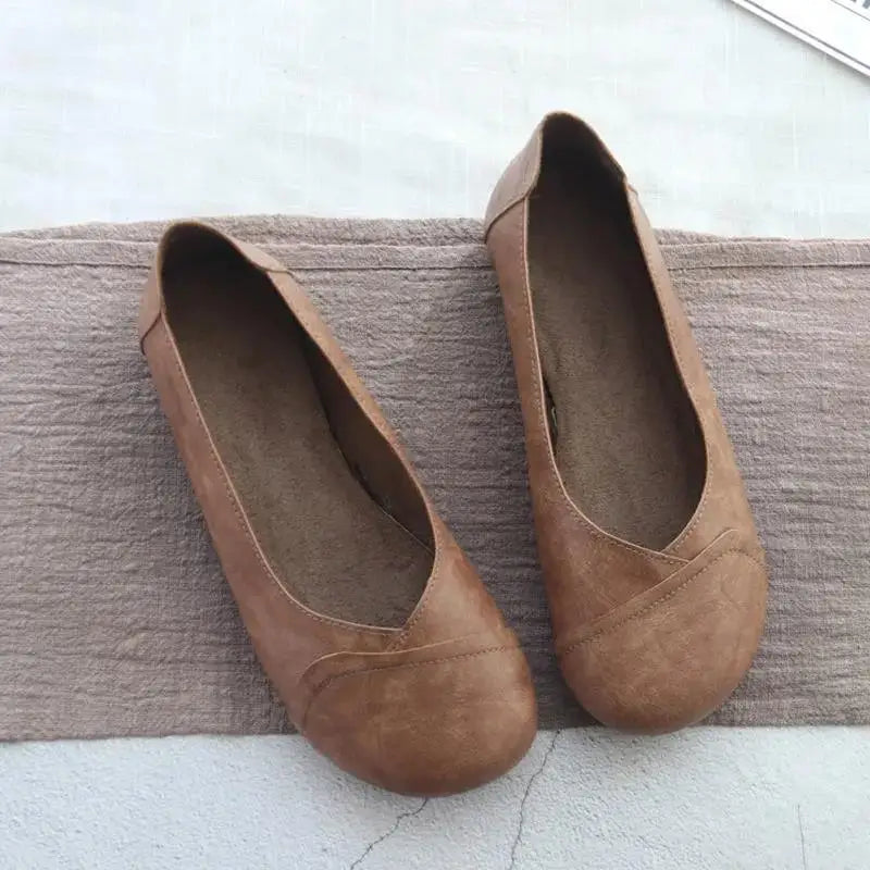 Shoes for Round Toe Normal Leather Summer Footwear Flats Flat 39 Stylish Quick Delivery Young E