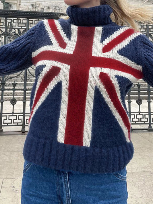New Autumn Winter Turtleneck Pullover Sweaters for American Retro Slim Basic Knitted Jumpers