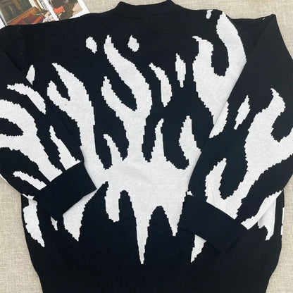 Temperament Commuter Style Pullover Sweater for ’s Autumn and Winter New Loose All-match Crew-neck Knitwear