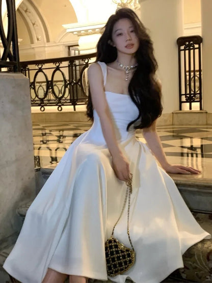 Summer Evening Party Midi Dresses Sleeveless Y2k Mini Birthday Dress Korean Aline Vestidos