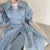 Long Trench Coat New Spring Autumn Lapel Double Breasted With Belt Loose Coat Office Lady Korean Outerwear