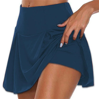 Summer Sprints Tennis Dance Fitness Short Skirts Quick Drying Female Lining High Waist Mini Skirts Shorts Df4987