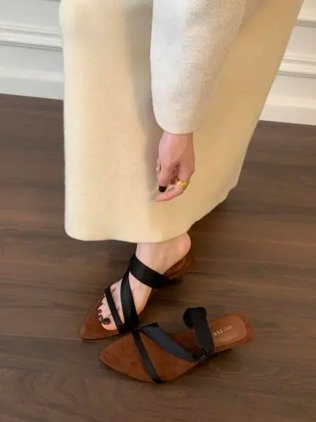 Shoes Open Toe Female Sandal Clogs Wedge Allmatch High Heels Peep Spring Pointed Platform Retr