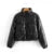 Winter Warm Thick Pu Leather Coats Short Parkas Black Cotton Padded Lady Down Jacket Zipper Clothes