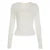 Sweet Lace Trim V-neck ��s Top Long Sleeve Balletcore Slim Autumn New T-shirt All-match Basic