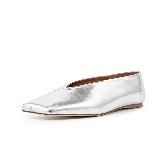 European and American Genuine Leather Flat Bottomed Square Toe Single Shoes for Wearing Two Mary Jane Shoes