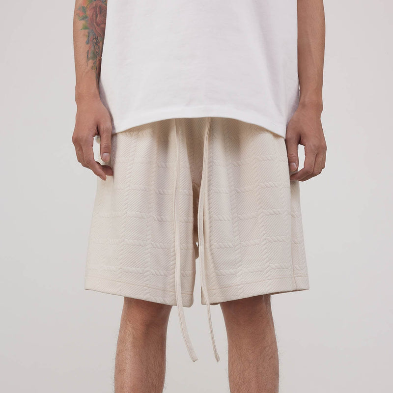 Quilted Drawstring Shorts