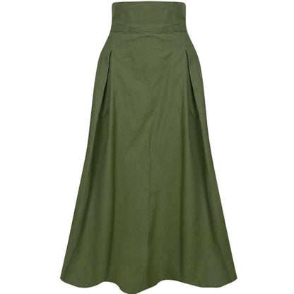 New Autumn Black Skirts Korean Color Big Swing Female Skirt Long Skirt Wild High Waist Bow Slim Skirts