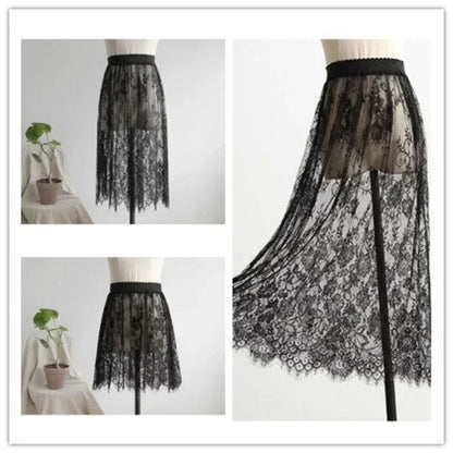 Summer Half Slips for Wome High Waist Lace Basic Skirt Underdress Loose Half Slips Underdress Underskirt Petticoat Slips