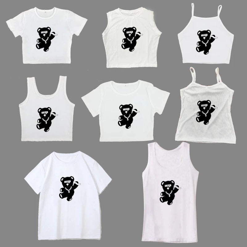 Short-sleeved T-shirt Pure Cotton Summer New Spice High Waist Slim Short Crop Clothing Tide Sweet and Spicy