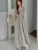 Knitted Midi Dresses for Long Sleeves Square Collar A-line Autumn New Dress Female Slim Vestidos