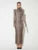 Leopard Print Long Sleeve Maxi Dress for Autumn Winter Turtleneck Printed Bodycon Long Dress