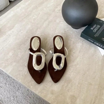 Shoes Rubber Flip Flops ' Slippers on a Wedge Pointed Toe Flock Rivet Heels Low Hawaiian High Pu Rome Slides Fabric