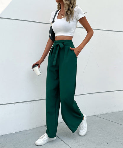 Pleat Front Belted Pants
