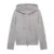 Hooded Cardigans Gray Long Sleeve Soft Zipper Ribbed Sweater Female Spring Simple Slim-fit Top New