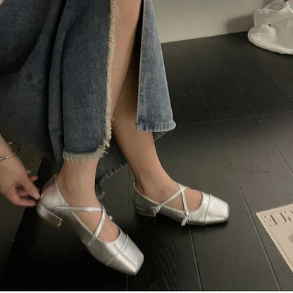 In Disguise Thick Heeled Ballet Shoes