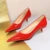 Patent Leather Mid Heel Shoes Spring New Kitten Heels 4.5 Cm Pointed Shoes Pumps Occupational Ol Office Heels