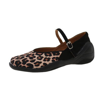 Spring Autumn Leopard Internal Elevation Mary Jane Shoes Comfrot Shallow Shoes Casaul Sport Footwear