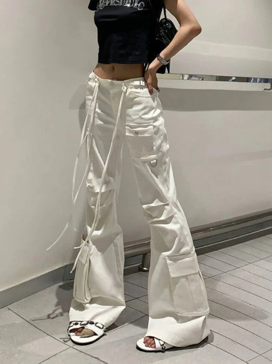 Woman New Trend Pants Aesthetics Trousers Kpop Sweatpants Gyaru Cargo Pants Bf Style Bell Allmatch Bottoms Hiking Pant Y2k