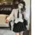 White Long Sleeve Crop Shirt Slim Tunic Button Up Basic Blouse School Top Female Swallow Tail Formal