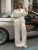 Commute 2 Piece-set Trousers Shirts and High Waist Wide Leg Clothes Outfits ’s Pants Sets