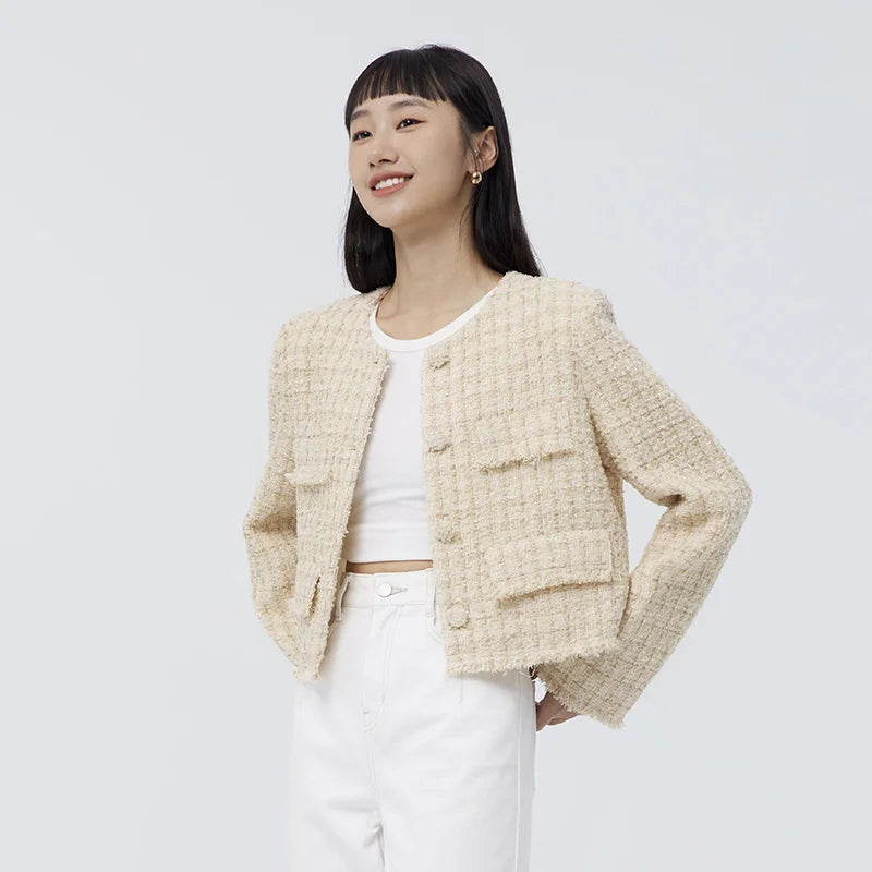 Coat Spring New Short Fur Edge Warm Coat