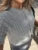 Patchwork Ribbed Knit Cardigan for Short Sleeve Slim Twist Commute Autumn Sweater Knitwear Cropped Top