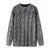 Knitted O-neck Sweater Loose Sliver Long Sleeve Pullover Sweaters Female Winter High Street Knitwear
