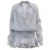 New Chiffon Mini Dress ’s Ruffled Splice Pleated Dress Mesh See-through Loose Oversized Shirt Dress Cover-up Clothes
