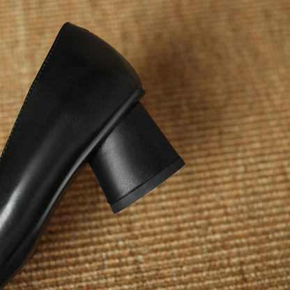 Cow Leather Pointed Toe Dress Shoes Strange Heel Pumps