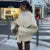 Woolen Long Sleeve Coat With Belt Loose V-neck Short Overcoat Autumn Lady Thick Warm Outwear