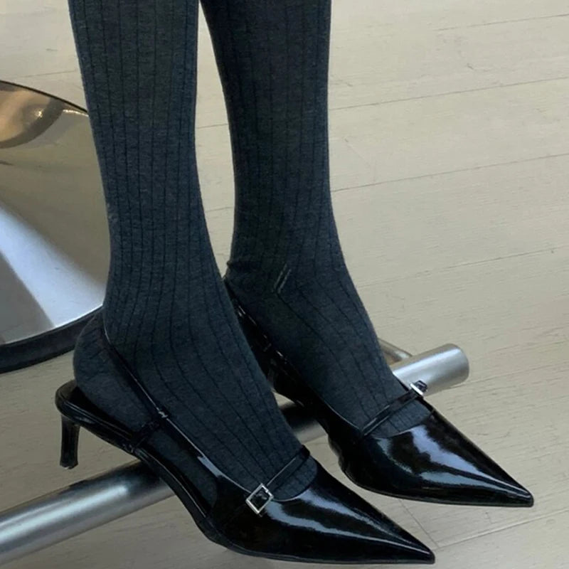Summer Pointed Toe High Heels Sandals Design Style Thin Heels Banquet Party Sandalias Shoes