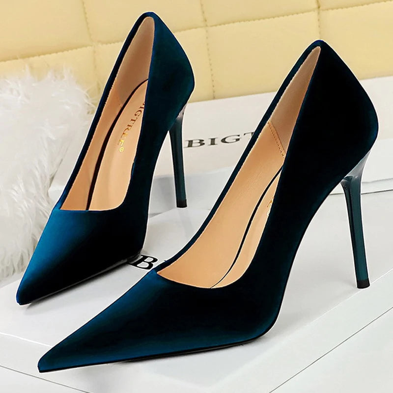 Shoes High Heels Shoes Suede Pumps Party Shoes Stilettos Heels Shoes Female Pumps