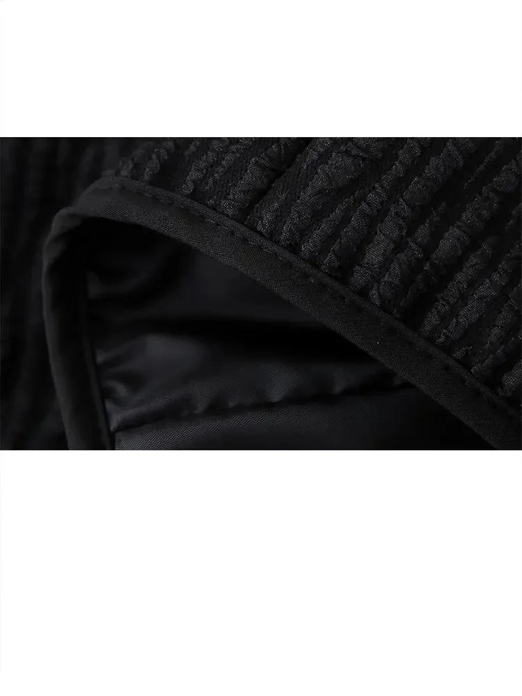 Spring Jacket for Long Sleeves Loose Quilted Coats Cuff Feather Laceup Outerwear