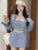 Knitted Suit 3 Piece Set Woman Y2k Cropped Patchwork Vest + Slim Cardigan + Mini Pleated Skirt Autumn Korean Outfits